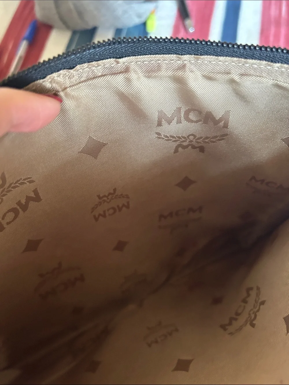 Auth MCM x Vogue Visetos Korea Clutch Bag Donald Used great condition